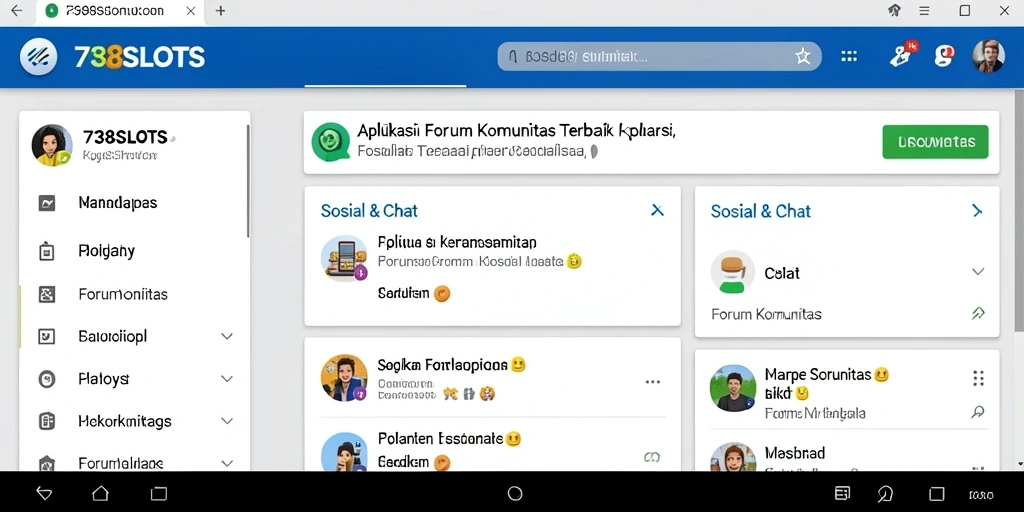Tampilan antarmuka pengguna 738SLOTS yang menarik dan fungsional.