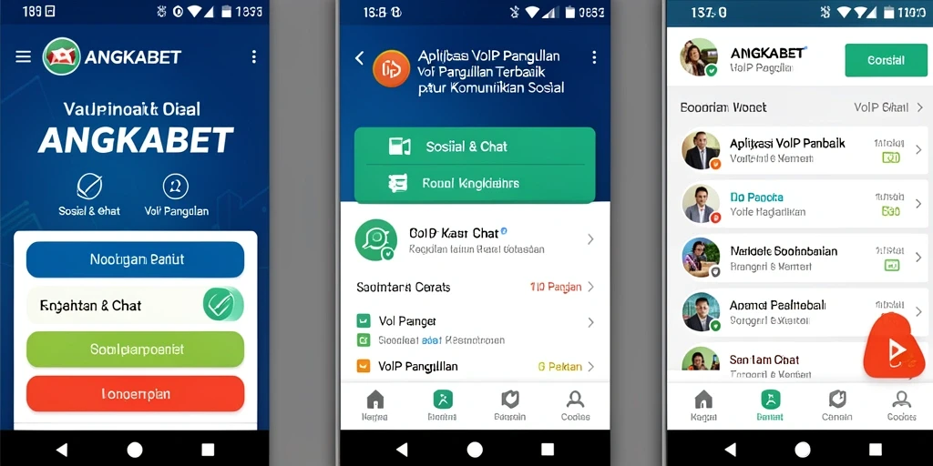 Tampilan antarmuka aplikasi ANGKABET dengan fitur panggilan VoIP.