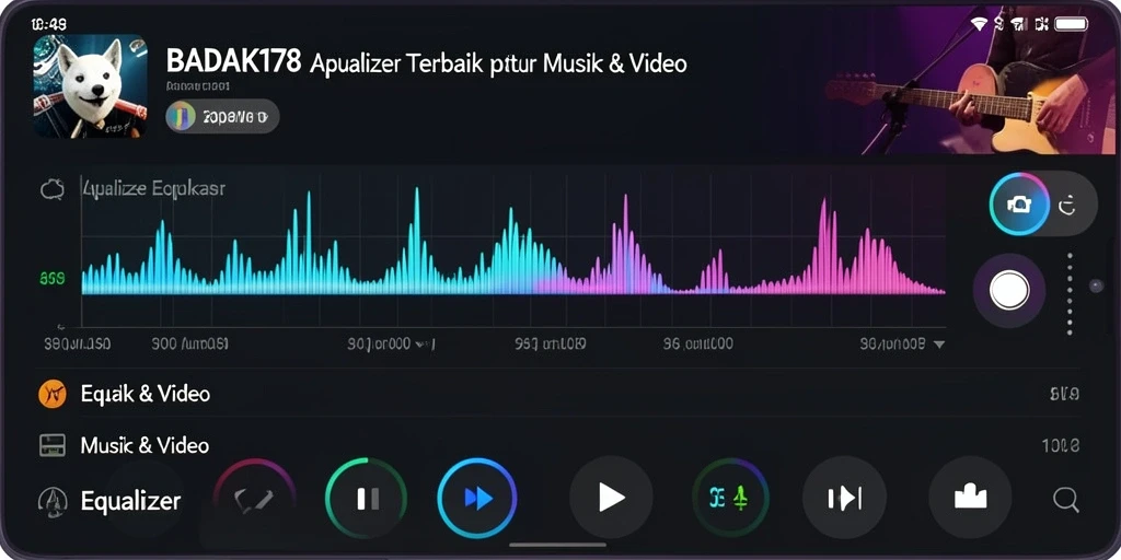 Tampilan antarmuka BADAK178 dengan pengaturan Equalizer yang fleksibel.
