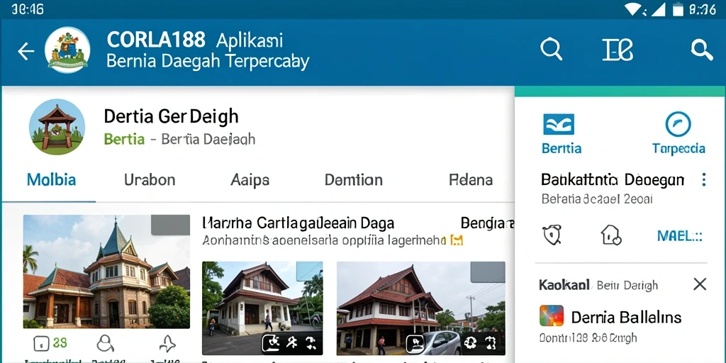 Tampilan antarmuka aplikasi Berita Daerah CORLA188 yang informatif.