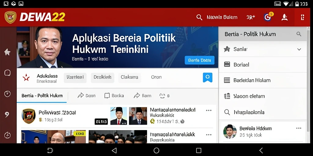 Tampilan antarmuka aplikasi DEWA22 yang informatif dan menarik.