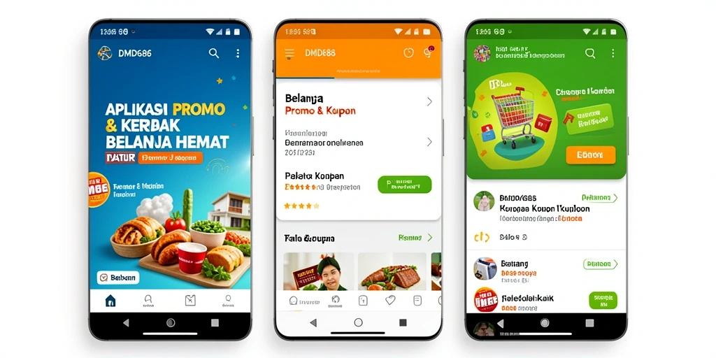 Tampilan antarmuka DMD686 yang menarik dan mudah digunakan untuk menemukan promo.