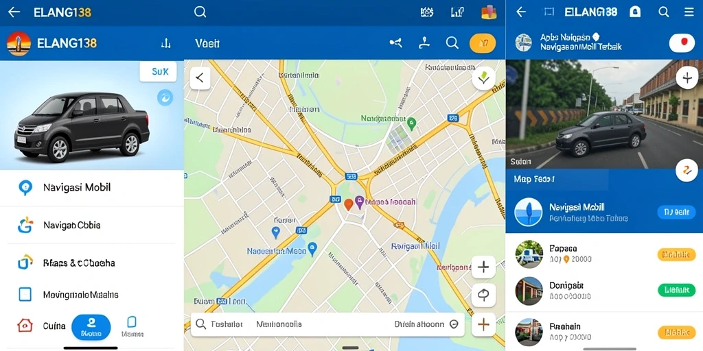 Antarmuka ELANG138 yang sederhana dan informatif untuk navigasi mobil.