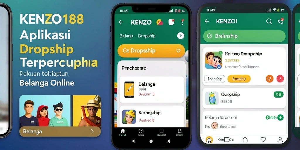 Antarmuka KENZO188 yang sederhana dan menarik untuk dropshipping.
