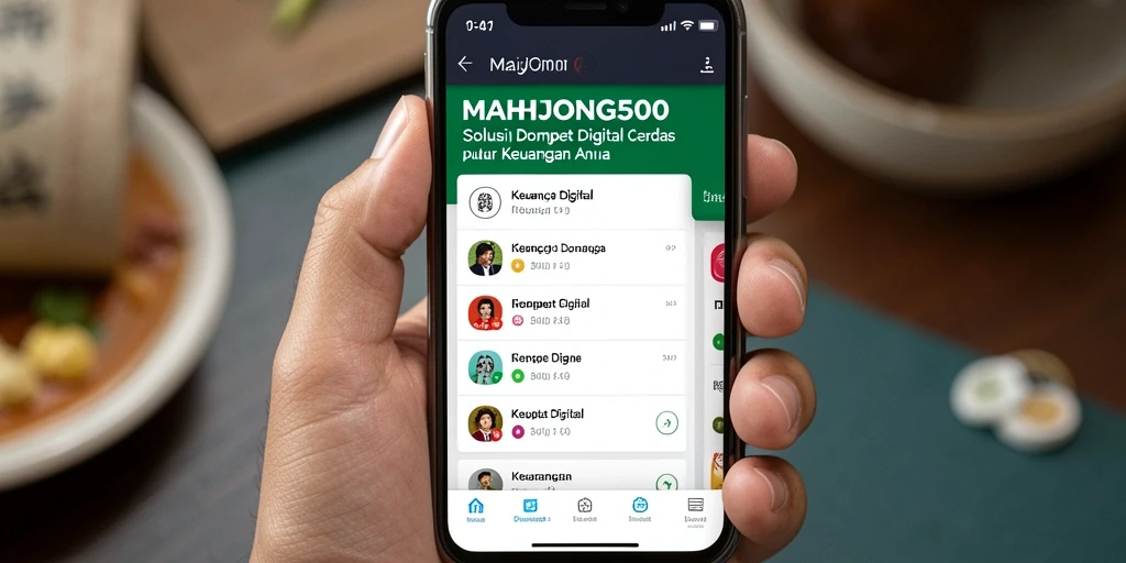 Tampilan antarmuka utama MAHJONG500 yang praktis dan modern.