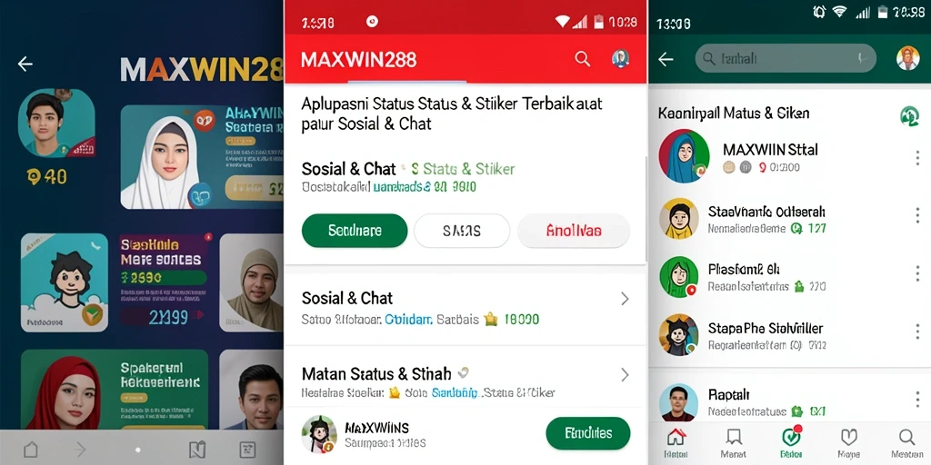 Tampilan antarmuka MAXWIN288 yang menarik dengan koleksi stiker yang variatif.