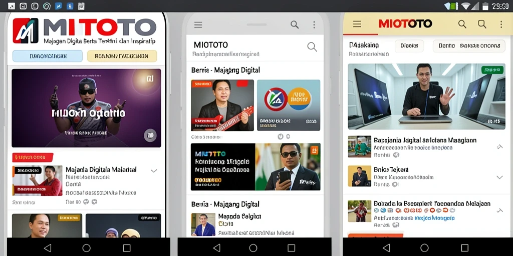 Tampilan antarmuka aplikasi MIOTOTO yang menarik dan informatif.
