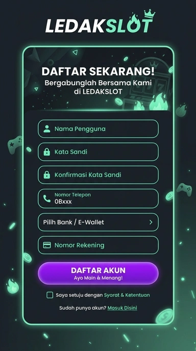 Panduan BUAT AKUN baru ledakslot untuk pengguna Android
